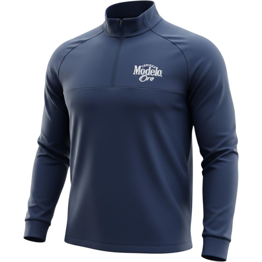 NWT Nike Golf Modelo Oro Pullover Mens L Navy Blue Therma-FIT 1/4 Zip AH6254-410